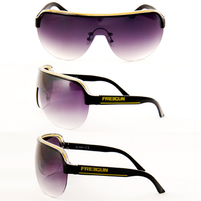 Lunettes de Soleil FREEGUN Gogo Noires et Jaunes