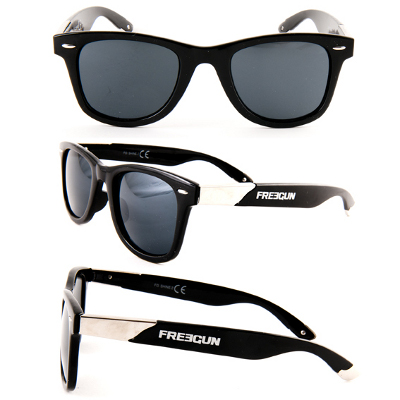 Lunettes de Soleil FREEGUN Shine Noires et Argent