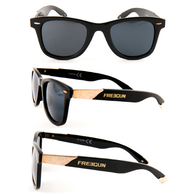 Lunettes de Soleil FREEGUN Shine Noires et Or