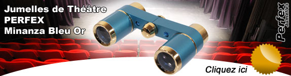 Jumelles de Th��tre PERFEX Minanza Bleu Or