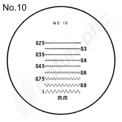 Echelle de mesure PEAK pour loupe 1983 No.10